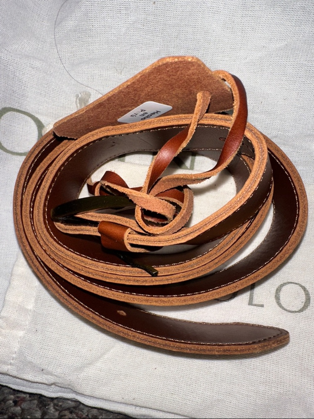 Leather Mens Belt - Brandy
